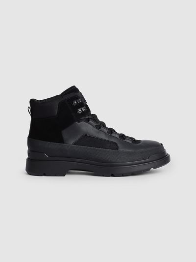 Calvin Klein Cipők HU644710 | Calvin Klein Faux Bőr Férfi Csizma Fekete